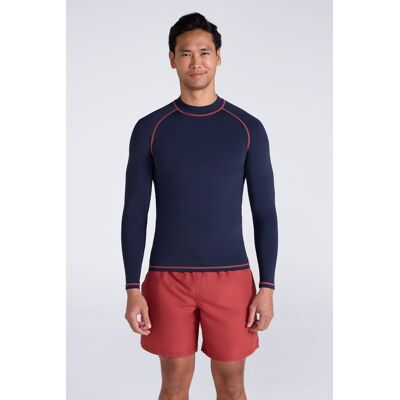 Mountain Warehouse Mens Long Sleeve Rash Vest - Purple - Purple - Size: M Mountain Warehouse Mens Long Sleeve Rash Vest - Purple - Purple - Size: M