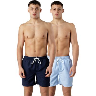 Kensington 2-Pack Mens Colour Swim Shorts - Kensington 2-Pack Mens Colour Swim Shorts -