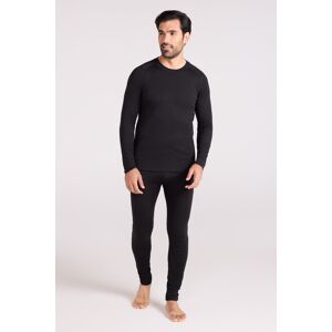 Mountain Warehouse Talus Mens Thermal Top & Pants Set - Black - Black - Size: 3XL Mountain Warehouse Talus Mens Thermal Top & Pants Set - Black - Black - Size: 3XL