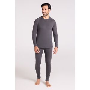 Mountain Warehouse Talus Mens Thermal Top & Pants Set - Grey - Grey - Size: XS Mountain Warehouse Talus Mens Thermal Top & Pants Set - Grey - Grey - Size: XS