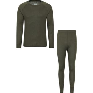 Mountain Warehouse Talus Mens Thermal Top & Pants Set - Green - Green - Size: XS Mountain Warehouse Talus Mens Thermal Top & Pants Set - Green - Green - Size: XS