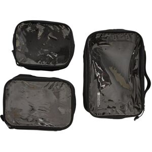 Mountain Warehouse Clear Travel Cases 3-Pack - Black - Black - Size: ONE Mountain Warehouse Clear Travel Cases 3-Pack - Black - Black - Size: ONE