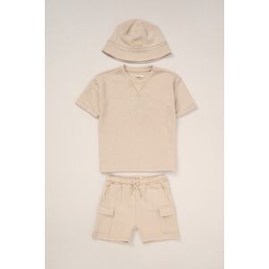 Fudo T-Shirt Shorts & Bucket Hat Kids Outfit Set - Fudo T-Shirt Shorts & Bucket Hat Kids Outfit Set -