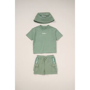 Fudo T-Shirt Shorts And Bucket Hat Kids Outfit Set - Fudo T-Shirt Shorts And Bucket Hat Kids Outfit Set -