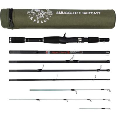 Rigged and Ready Smuggler 6 Baitcast Compact Travel Fishing Rod - Rigged and Ready Smuggler 6 Baitcast Compact Travel Fishing Rod -