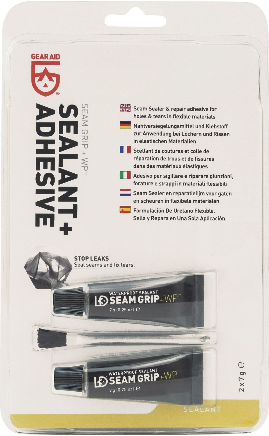 GEAR AID Seam Grip+WP Sealant and Adhesive 2 x 7g Tubes -