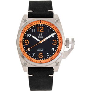 Shield Pascal Leather Band Diver Watch - - Size: ONESIZE Shield Pascal Leather Band Diver Watch - - Size: ONESIZE