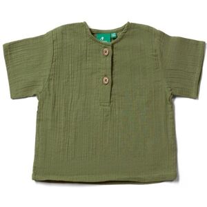 Little Green Radicals Muslin Baby Kids 100% Organic Cotton Henley Top - Little Green Radicals Muslin Baby Kids 100% Organic Cotton Henley Top -