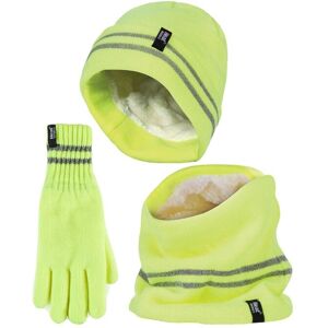 Heat Holders Mens Hi Vis Hat, Neck Warmer & Gloves Winter Set - - Size: L-XL Heat Holders Mens Hi Vis Hat, Neck Warmer & Gloves Winter Set - - Size: L-XL