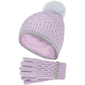 Heat Holders Kids Thermal Pom Hat and Gloves - - Size: ONESIZE Heat Holders Kids Thermal Pom Hat and Gloves - - Size: ONESIZE