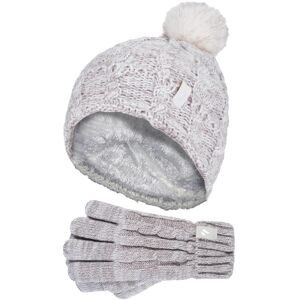 Heat Holders Kids Cable Bobble Hat & Gloves Set - - Size: ONESIZE Heat Holders Kids Cable Bobble Hat & Gloves Set - - Size: ONESIZE