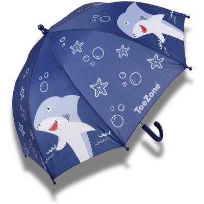 ToeZone Kids Shark Waterproof Lightweight Umbrella - ToeZone Kids Shark Waterproof Lightweight Umbrella -