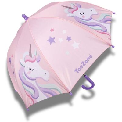 ToeZone Kids Unicorn Waterproof Lightweight Umbrella - ToeZone Kids Unicorn Waterproof Lightweight Umbrella -