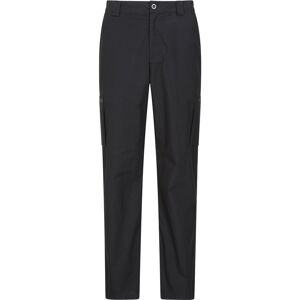 Mountain Warehouse Trek II Mens Trousers - Short Length - Black - Black - Size: W44 Mountain Warehouse Trek II Mens Trousers - Short Length - Black - Black - Size: W44