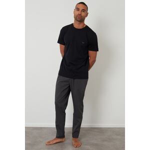 Threadbare Short Sleeve Stripe Bottom Mens Pyjama Set - Threadbare Short Sleeve Stripe Bottom Mens Pyjama Set -