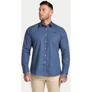 Raging Bull Long Sleeve Dotty Print Cotton Mens Shirt - - Size: 5XL Raging Bull Long Sleeve Dotty Print Cotton Mens Shirt - - Size: 5XL