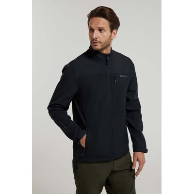 Mountain Warehouse Grasmere Mens Water-Resistant Softshell Jacket - Black - Black - Size: XS Mountain Warehouse Grasmere Mens Water-Resistant Softshell Jacket - Black - Black - Size: XS