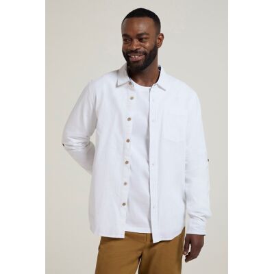 Mountain Warehouse Coconut Textured Mens Long Sleeved Shirt - White - White - Size: XS Mountain Warehouse Coconut Textured Mens Long Sleeved Shirt - White - White - Size: XS