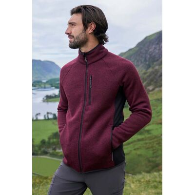 Mountain Warehouse Treston Mens Full-Zip Fleece Jacket - Burgundy - Burgundy - Size: XXL Mountain Warehouse Treston Mens Full-Zip Fleece Jacket - Burgundy - Burgundy - Size: XXL
