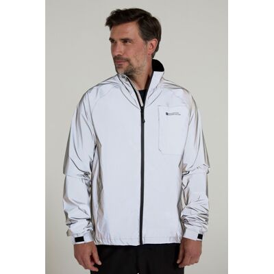 Mountain Warehouse Adrenaline Mens Iso-Viz Waterproof Jacket - Silver Mountain Warehouse Adrenaline Mens Iso-Viz Waterproof Jacket - Silver