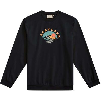 Mountain Warehouse Scotland Graphic Mens Crew Neck Sweatshirt - Black Mountain Warehouse Scotland Graphic Mens Crew Neck Sweatshirt - Black