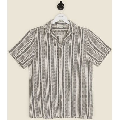 Larsson & Co Mens Waffle Stripe Short Sleeve Shirt - - Size: M Larsson & Co Mens Waffle Stripe Short Sleeve Shirt - - Size: M