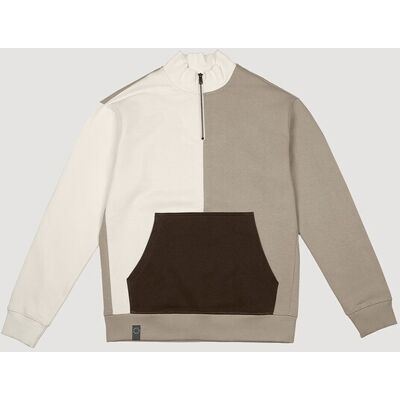 Larsson & Co Mens Zip Sweatshirt With Contrast Kangaroo Pocket - Larsson & Co Mens Zip Sweatshirt With Contrast Kangaroo Pocket -