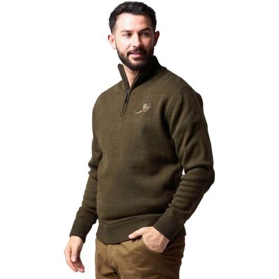 Jack Pyke Mens Zip Neck Pheasant Sweatshirt - Jack Pyke Mens Zip Neck Pheasant Sweatshirt -