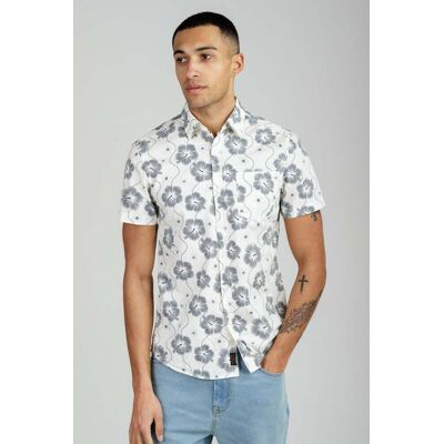 Tokyo Laundry Cotton Poplin Mens Button-Up Abstract Floral Shirt - - Size: M Tokyo Laundry Cotton Poplin Mens Button-Up Abstract Floral Shirt - - Size: M