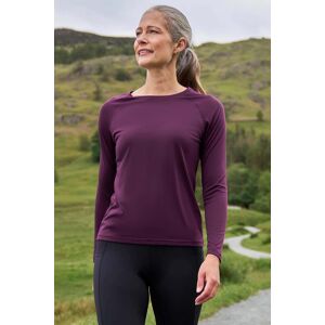 Mountain Warehouse Quick Dry Womens Long Sleeve Top - Purple - Purple - Size: 18 Mountain Warehouse Quick Dry Womens Long Sleeve Top - Purple - Purple - Size: 18