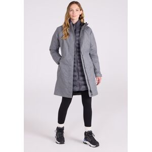 Mountain Warehouse Alaskan Womens 3 in 1 Long Waterproof Jacket - Grey - Grey - Size: 18 Mountain Warehouse Alaskan Womens 3 in 1 Long Waterproof Jacket - Grey - Grey - Size: 18