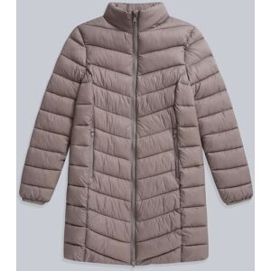 Animal Frankie Womens Longline Padded Jacket - Taupe - Taupe - Size: 8 Animal Frankie Womens Longline Padded Jacket - Taupe - Taupe - Size: 8