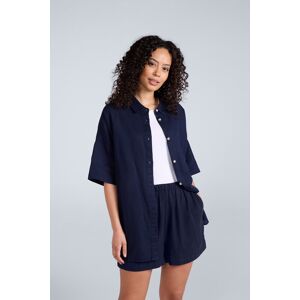 Animal Nova Womens Linen Shirt - Navy - Navy - Size: 12 Animal Nova Womens Linen Shirt - Navy - Navy - Size: 12