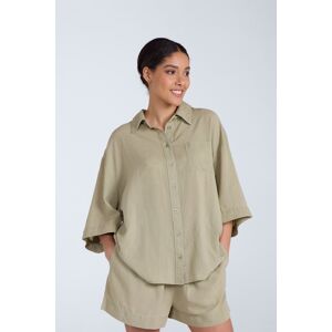 Animal Nova Womens Linen Shirt - Green - Green - Size: 6 Animal Nova Womens Linen Shirt - Green - Green - Size: 6