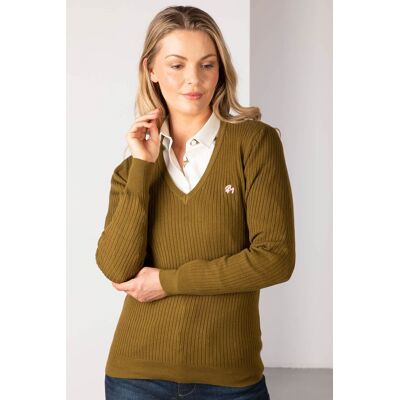 Rydale Gemma Ladies V Neck Ribbed Jumper - - Size: 16 Rydale Gemma Ladies V Neck Ribbed Jumper - - Size: 16
