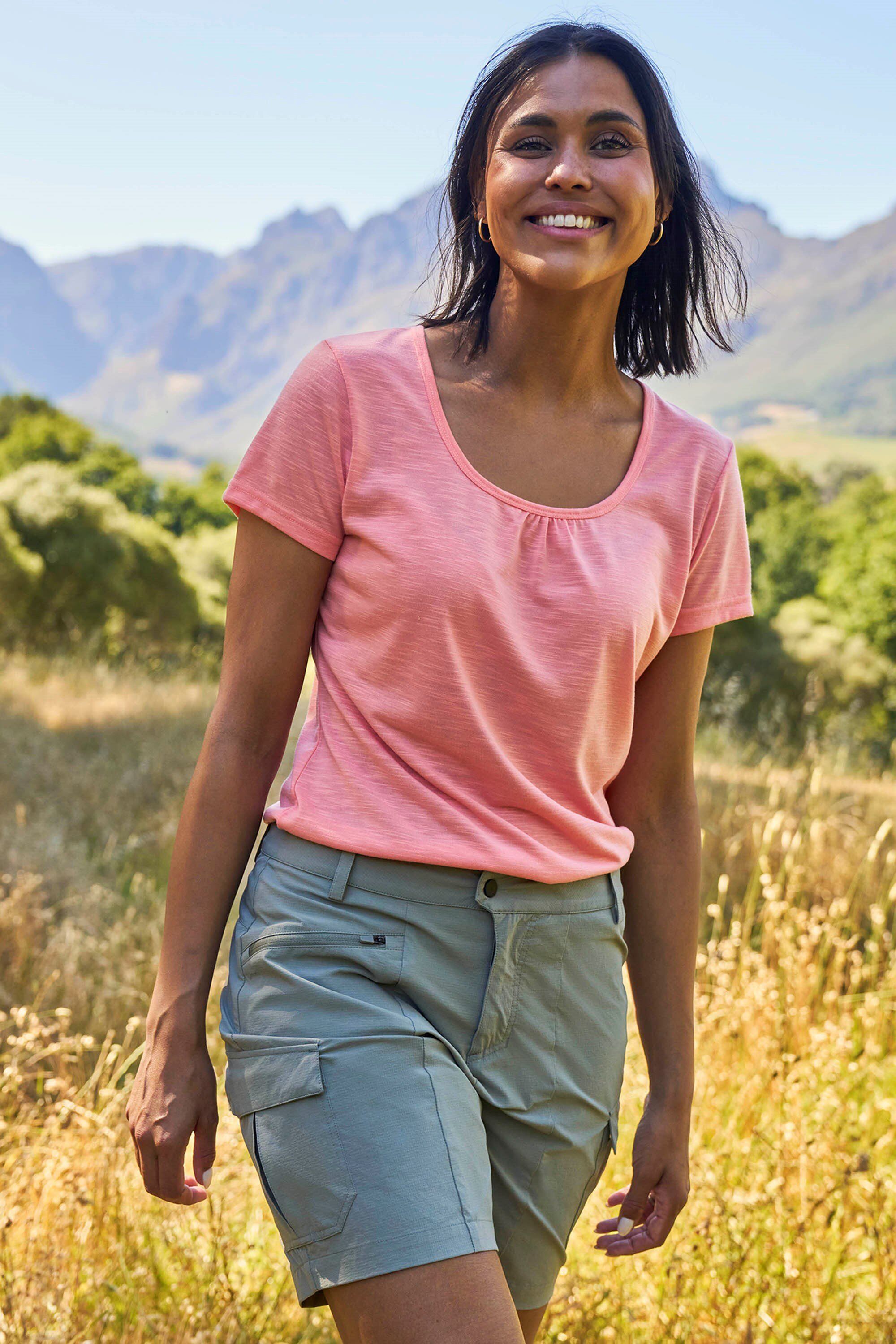 Mountain Warehouse Agra Quick-Dry Womens T-Shirt - Pink - Pink - Size: 6