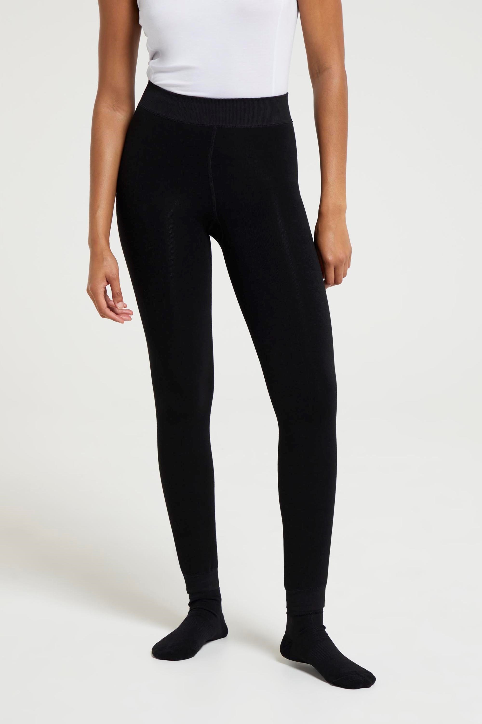 Mountain Warehouse Fluffy Women's Fleece Lined IsoTherm Leggings - Black - Black - Size: M