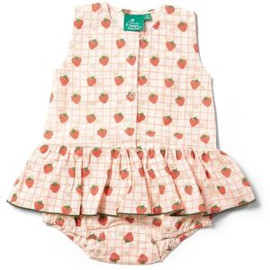 Little Green Radicals Strawberry Baby 100% Organic Cotton Ruffle Romper - - Size: 9-12m Little Green Radicals Strawberry Baby 100% Organic Cotton Ruffle Romper - - Size: 9-12m