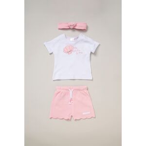 Rockabye Baby Printed Kids T-Shirt Shorts And Headband Set - Rockabye Baby Printed Kids T-Shirt Shorts And Headband Set -