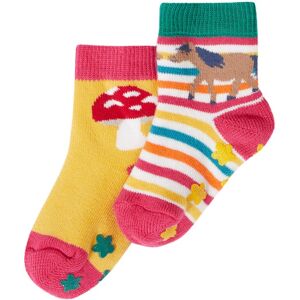Frugi Baby 90% Organic Cotton Grippy Socks 2 Pack - - Size: 1-2y Frugi Baby 90% Organic Cotton Grippy Socks 2 Pack - - Size: 1-2y