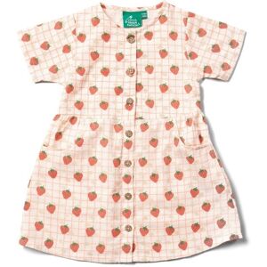 Little Green Radicals Strawberry Kids 100% Organic Cotton Button Dress - - Size: 3-4y Little Green Radicals Strawberry Kids 100% Organic Cotton Button Dress - - Size: 3-4y