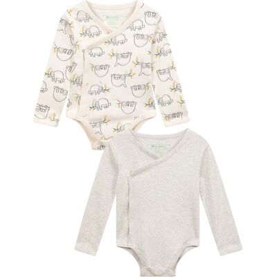 Mountain Warehouse Kimono Bodysuits - 2-Pack - Cream Mountain Warehouse Kimono Bodysuits - 2-Pack - Cream
