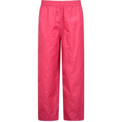 Mountain Warehouse Pakka II Kids Waterproof Overtrousers - Bright Pink - Bright Pink - Size: 9-10y Mountain Warehouse Pakka II Kids Waterproof Overtrousers - Bright Pink - Bright Pink - Size: 9-10y