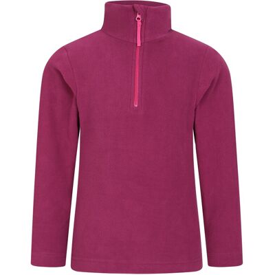 Mountain Warehouse Camber II Kids Half-Zip Fleece - Pink - Pink - Size: 11-12y Mountain Warehouse Camber II Kids Half-Zip Fleece - Pink - Pink - Size: 11-12y