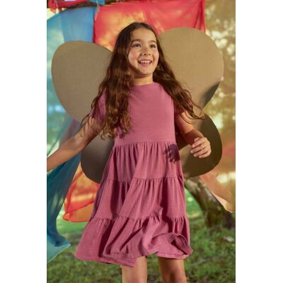 Mountain Warehouse Ava Kids Tiered Dress - Pink - Pink - Size: 5-6y Mountain Warehouse Ava Kids Tiered Dress - Pink - Pink - Size: 5-6y