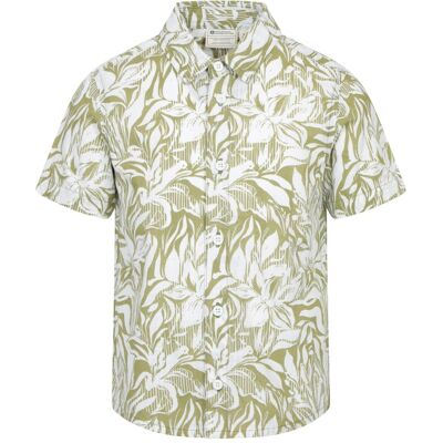 Mountain Warehouse Printed Kids Woven Short Sleeve Shirt - Green - Green - Size: 7-8y Mountain Warehouse Printed Kids Woven Short Sleeve Shirt - Green - Green - Size: 7-8y
