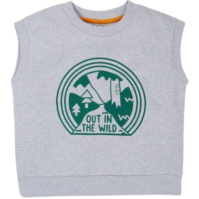 Frugi Kids 100% Cotton Alex Sleeveless Sweatshirt - Frugi Kids 100% Cotton Alex Sleeveless Sweatshirt -