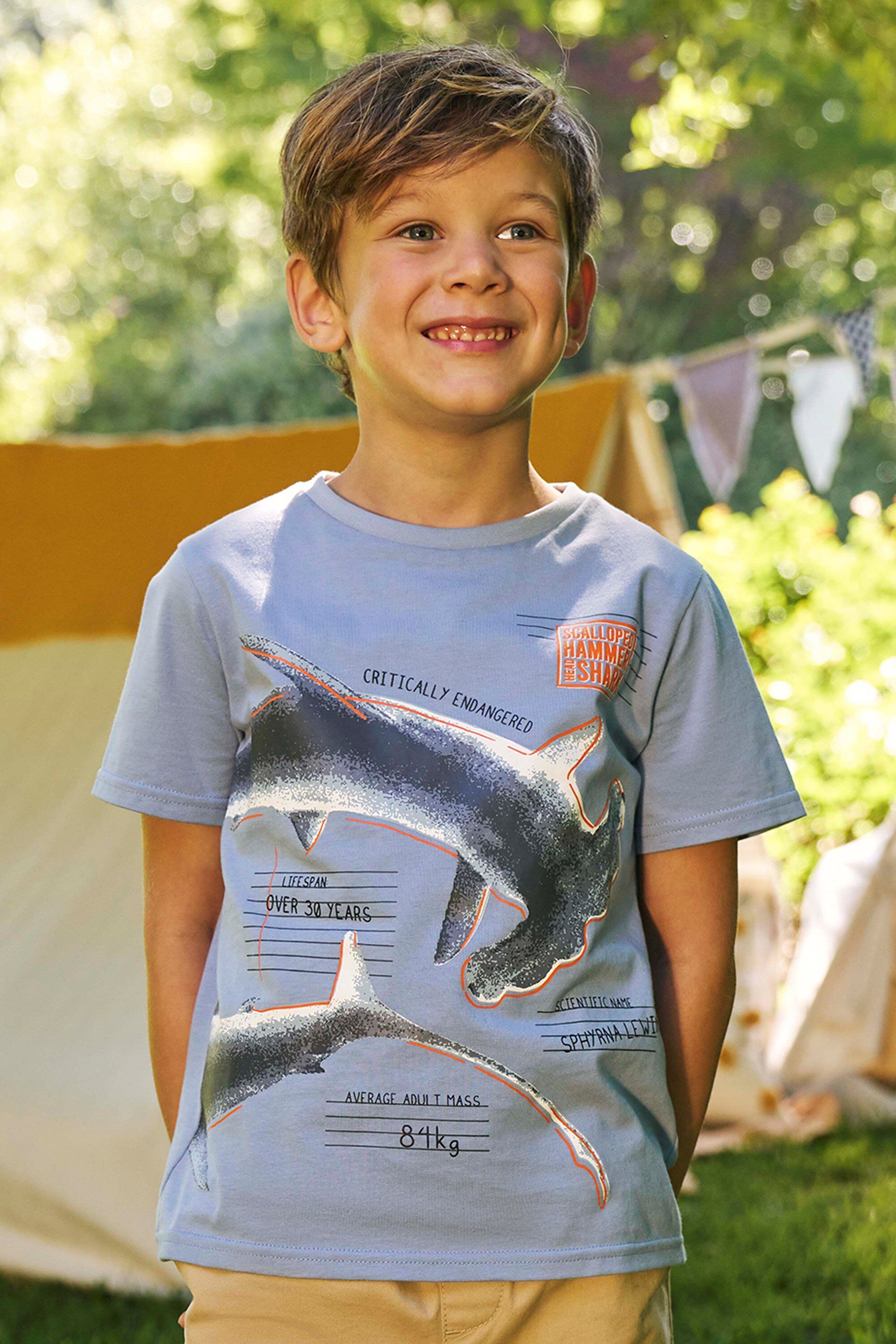 Mountain Warehouse Hammerhead Shark Kids Tee - Light Blue