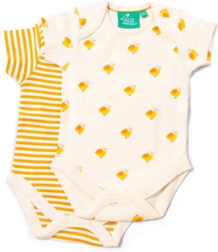 Little Green Radicals Baby 100% Organic Cotton Bodysuit set 2pk -