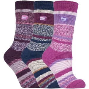 Heat Holders Womens - 3 Pack Multipack Ladies Insulated Thermal Socks - Block Stripe - Multicolour - Size UK 4-8 Heat Holders Womens - 3 Pack Multipack Ladies Insulated Thermal Socks - Block Stripe - Multicolour - Size UK 4-8